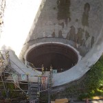 <p>竹割型構造物掘削工　全景<br />平成28年8月末日</p>
